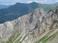 ... wie auf das nchste Gipfelziel - die Herbertspitze, deren Aufstiegsweg man im Bild gut erkennen kann (von der Bildmitte unten zum linken Rand)