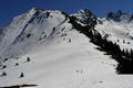 Blick zur�ck �ber unsere Auf- und Abstiegsroute auf die B�rfallspitze.