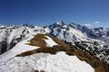 Blick vom Gipfel zur�ck zum H�chstein ...