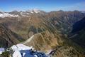 Blick ber das Kleinslktal hinaus. In Bildmitte der Lemperkarspitz.