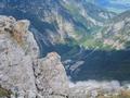 Mehr als 1.700 Hhenmeter unter mir schlngelt sich die Salzach zwischen Tennengebirge und Hagengebirge Richtung Norden.