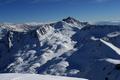 Blick nach Sden ber den schneebedeckten Talkenschrein zur Schoberspitze (besucht am 02.09.2006).