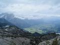 Ausblick Richtung Norden. Die Salzach schlngelt sich durchs Tal.