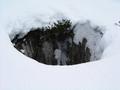 Nicht alle Dolinen sind im heurigen schneearmen Winter vom Schnee bedeckt.