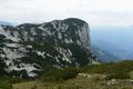 Blick zurck vom Huslkogel zu den steil abfallenden Felswnden des Reichenstein. Mittlerweile hat es leider etwas zugezogen. Niederschlag ist aber nicht zu befrchten.