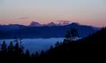 .. und es klarte rasch auf. Ich durfte einen wunderbaren Ausblick zum Dachsteingebirge genieen. ber dem Grundlsee eine dicke Nebeldecke.