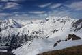 Noch einmal ein Blick Richtung Sdwesten zu Weieck und Mosermandl ber dem Riedingtal.