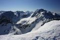 Blick nach Sden - zum mchtigen Hochgolling ...