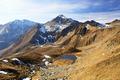 Blick nach Westen ber den Funklsee zum Melleck, meinem letzten Tourenziel vom 19.10.2008.