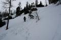 Unterhalb von 1.700 Meter Seehhe sinkt man bereits sehr tief im durchfeuchteten Schnee ein.