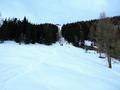 Der Abstieg ber diese schmale, steile Rinne erfordert sichere Schneeverhltnisse,
