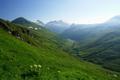 Blick hinab ins Hintere Riedingtal.