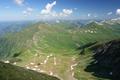 Blick ber einen Teil des bisherigen Aufstiegsgebietes. Links die Glingspitze. Oberhalb der Bildmitte erkennt man ein Zipfelchen des Tappenkarsees.