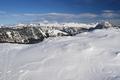 Ausblick ber windgepresste Schneeflchen ...