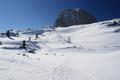 Mein Gipfelziel - der Nd. Ochsenkogel - erhebt sich mit nahezu senkrechten Felswnden in den Himmel.