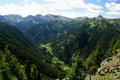 Rechts unter uns das Rohrmooser Obertal mit Ausblick in die sdlich gelegene Gipfelwelt um die Vetternspitzen ...