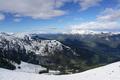 Ausblick ber das obere Ennstal auf das grne Hochplateau in der Ramsau.