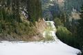 Die Schipisten sind unterhalb von 1.500 Meter Hhe mittlerweile schon wieder weitgehend aper geworden.