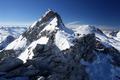 Schlielich stehe ich am (Schi-)Gipfel des Kleinen Mosermandl mit bestem Ausblick zum Gr. Mosermandl. Rechts daneben der runde 