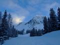 Ein letzter Blick ber das nur mig steile Abfahrtsgelnde oberhalb der Tauernkaralm.