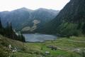 Schlielich erreiche ich im Bereich der Schwabalm den Schwarzensee. Von seinem Sdufer bentige ich noch einmal ein Dreiviertelstunde fr den 