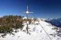 Beim Gipfelkreuz am Eisernen Bergl.