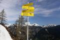 Weggabelung beim Hochtor.