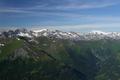 Die Gletschergebiete auf Hochalmspitze (links) und Ankogel (rechts).