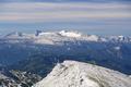 Die Sicht ist heute wieder ausgezeichnet. Der Dachstein scheint trotz einer Entfernung von 40 Kilometern Luftlinie zum Greifen nah.
