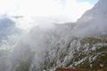 Das Diebacheck, mein nchstes Tourenziel, liegt kurzzeitig im Nebel ...