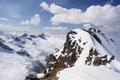 Da vom Wintergipfel zum etwas hheren, berwechteten Felsbaufbau des Sommergipfels noch keine Spuren vorhanden waren, verzichtete auch ich auf die Gratwanderung.