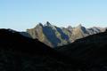 Ausblick zum Hchstein. Links daneben der etwas niedrigere, aber schwierigere Zwiesling.