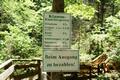 Es folgt der Hinweis auf die Begehungsgebhr der Klamm, die am unteren Ausgang zu entrichten ist.