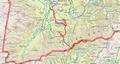 Der Routenverlauf im berblick: Start vom Stodertal. Aufstieg zu den Almen zwischen Schafferreith, Peterhoferalm und Brenalm und weiter zur Landesgrenze Steiermark - Obersterreich. Am linken Bildrand der Stoderkamm, der sich vom Groen Hochkasten ber den Hebenkas zum groen Brieglersberg nrdlich der Sigistalhhe herabzieht. Im unteren Bildbereich geht es weiter ber den Almkogel und das Hirscheck bis zur Hochmlbinggruppe und dem Schrocken am rechten Bildrand. Ein schner Gebirgskranz also, in dem ich mich heute bewege.