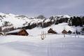 Bis zur Muhreralm hatte ich auf dem ausgetretenen Pfad so gut wie keine Spurarbeit zu leisten. Hier gabeln sich nun aber die Schispuren in diverse Richtungen und auch die zuvor noch harte Schneedecke wird allmhlich brchig.
