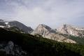 Liezener - Torstein - Pyhrner Kampl. Von links nach rechts. Zwischen Liezener und Torstein erkennt man den Gipfelzipfel des Roarsches, unseres heutigen 4. und letzten Gipfelzieles.