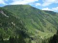 Blick zurck ins Tal, aus dem wir aufgestiegen sind. Gegenber der Hauser Kaibling.