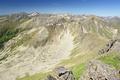 Eine Weile noch geniee ich den Gipfelausblick, wie hier Richtung Westen zum benachbarten Bauleiteck (Tour am 20.06.2007). Links hinten Preber (05.08.2006 und 28.06.2008) und Roteck (ebenfalls 28.06.2008) sowie die Groe Barbaraspitze (02.08.2009), um nur einige der bereits bestiegenen Gipfel in diesem Gebiet zu nennen.