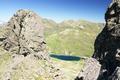 ... mit bestem Tiefblick auf den Schimpelsee ...