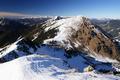 Schon seit lngerem auf meinem Tourenplan: Der Wirtsspitz. Links hinten der Schttkogel, den ich ebenfalls mit Schneeschuhen bewandert habe.