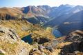 Tiefblick auf Mittleren (rechts) und Unteren Kaltenbachsee.
