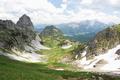 Links der Groe Traunstein, oberhalb der Bildmitte der Schober (Wandertour am 30.06.2008).
