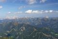 Blick nach Norden zu den Gesusebergen. Rechts der Lugauer.