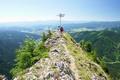 Nach Anlegen des Klettersteig-Sets ...