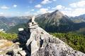 Beim Gipfelsteinmandl am Triebenkogel mit Blick zum Groen Griestein.