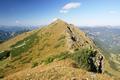 ... hinab ins Wirtstrl. Danach folgt der fr heute letzte kurze Gipfelanstieg auf den Kreuzkogel.