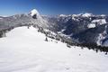 ... ehe der Weg neuerlich zum Gscheideggkogel ansteigt. Rechts vom Lugauer ...