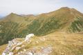 ... und wir auch unseren weiteren Routenverlauf gut berblicken knnen. Rechts das Himmeleck und links der Himmelkogel.