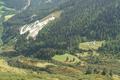 Tiefblick auf der Ostseite zu einem Steinbruch und der Liesingkaralm.
