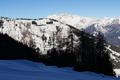 Auf der anderen Seite des Seewigtales der Schwarzkogel, dem wir am 05.12.2010 einen Besuch mit Schneeschuhen abgestattet haben. Im Hinterdrund das Dachsteingebirge.